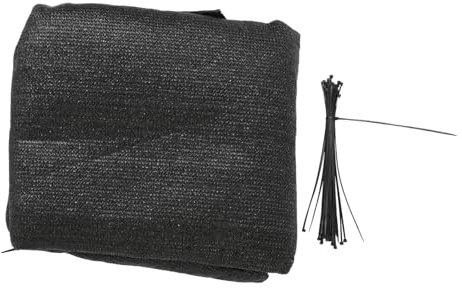 TOYANDONA Schattenzaun im Freien Sonnenschutztuch Balkon maschennetz Balkon beschattung Tuch Bildschirme Zaun Privatsphäre Sichtschutz für den Garten Sichtschutzzaun Polyethylen Schwarz