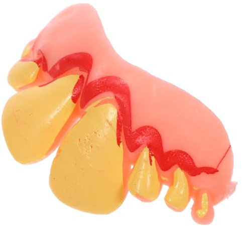 Abaodam Lustige Fake-zähne für Halloween Künstliche Zähne Requisiten für Cosplay und Partys Robuste Plastik-zähne für Spooky und Unvergessliche Fotos