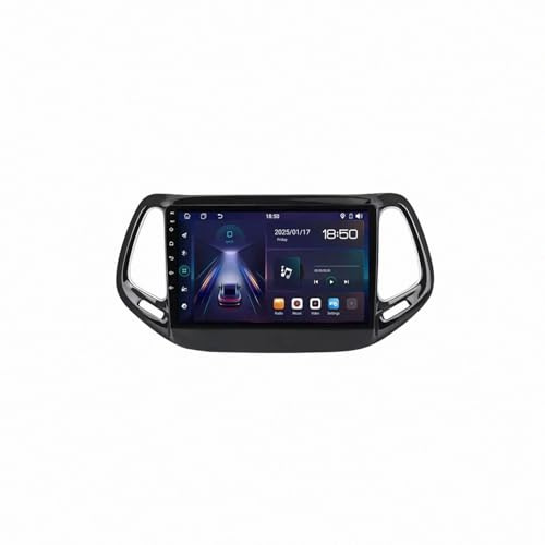 Car Radio per Jeep Compass 2017-2019 9 Pollici Android 15 Car Stereo con Wifi Gps Fm Per, 4 Core 4G+64G