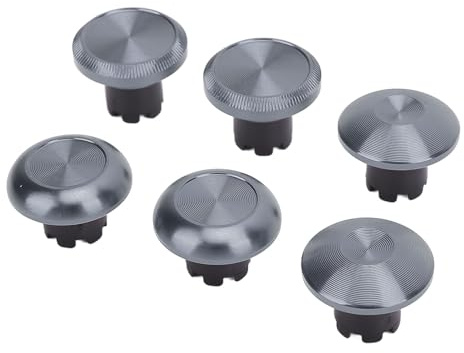 Generic Levette in Metallo per Controller Edge Elegante Joystick di Ricambio Plug and Play Compatibile con Pro Controller Confezione da 6 (GRAY)