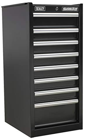 Sealey Ap33589B Hang-On Chest 8 Drawer with Ball Bearing Runners - Black