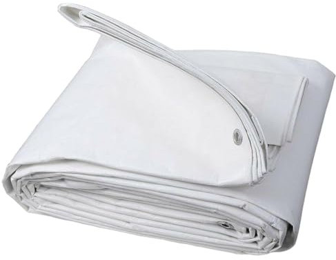 3S SuperSamaStore Telo Occhiellato Impermeabile, Telone Resistente per Copertura Esterni, Barca, Auto, Giardino, Piscina, Gazebo, Terrazzo, Tenda, 120 G/M², 10 x 15 Metri, Bianco