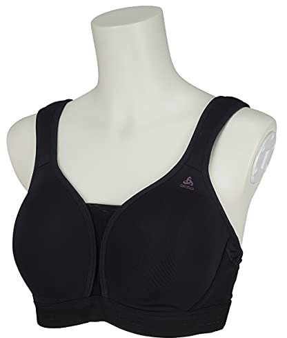 Odlo Damen Padded High Support_13071e Gepolsterter Sport BH, Schwarz, 70E EU