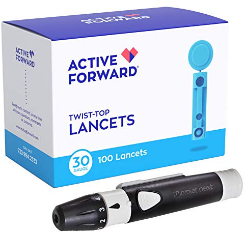Microlet Lancing Device + 100 Active Forward 30g Lancets