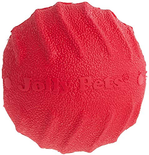 Jolly Pets Tuff Tosser Bouncing Ball Tog Toy/Treat Holder, 3 Inches, Red