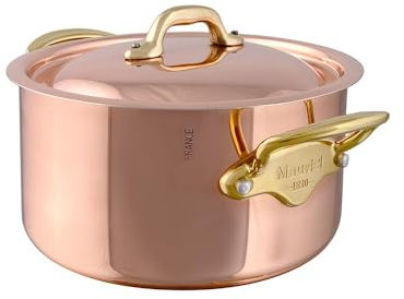 Mauviel 1830 672220 M'héritage 150B Casserole à Poignée avec Couvercle Cuivre
