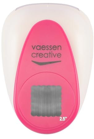 Vaessen Creative 21434-013 Stanzer Jumbo+ Eckige Muschel | 6, 3 cm, Metal, Plastic, Purple, 13.2 x 9.5 x 7.6 cm