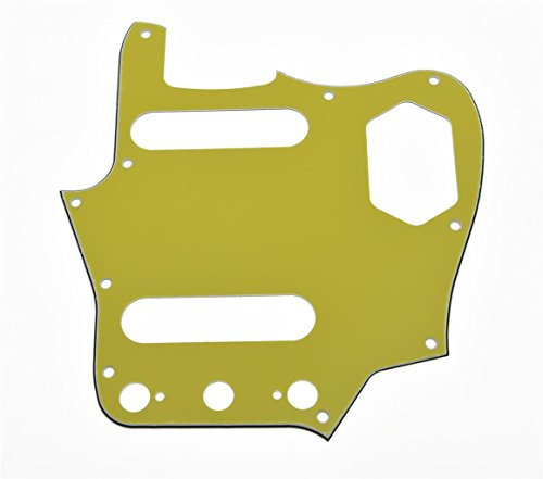 kaish Jag Gitarre Pickguard Scratchen Teller gelb 3-lagig für uns/mexikanischen Vintage Fender Jaguar