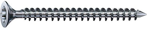 SPAX Lot de 50 vis pour constructions en bois, 10 x 240 mm, T-Star Plus, tête fraisée avec nervures de fraisage, filetage complet, pointe CUT, WIROX A3J, 1201011002405