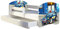 Kinderbett Jugendbett mit einer Schublade und Matratze Weiß ACMA II 140 160 180 40 Design (180x80 cm + Bettkasten, 38 Polizei)
