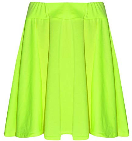 A2Z 4 Kids Girls Plain Skater Skirt for School Trendy Soft Feel Comfortable Summer Fashion Outfit Clothing Age 2-13 Years