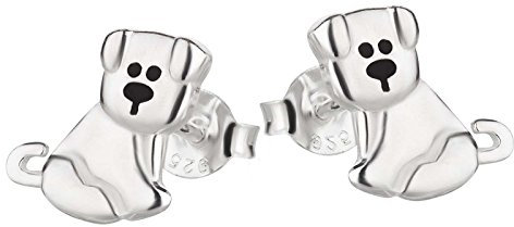 FIVE-D Ohrringe Ohrstecker Hund Welpe 925 Sterling Silber im Schmucketui