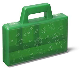 LEGO Sortierbox to go Reisekoffer mit Organisations-Trennwänden | Grün