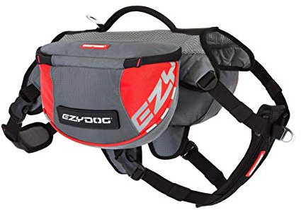 EzyDog Summit Hunderucksack L (schwarz,grau und rot)