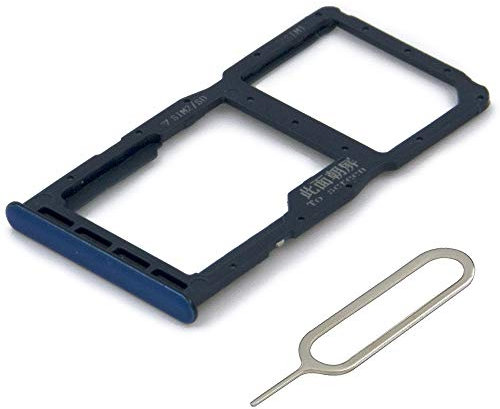 MMOBIEL Dual SIM Kartenhalter Kompatibel mit Huawei P30 Lite New Edition 2020 - SIM Card Tray Schlitten - Inkl. SIM Pin - Blau