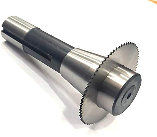 SLITTING/SLOTTING SAW HOLDER WITH CIRCULAR SAW BLADE MACHINE TOOLS ((R8 SHANK (7/16 UNF)))