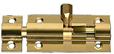 1 Pcs Heavy Duty Tower Bolt Door Slide Latch Lock Barrel Bolt Durable Slide Bolt for Bathroom Toilet Shed Bedroom (Brass)