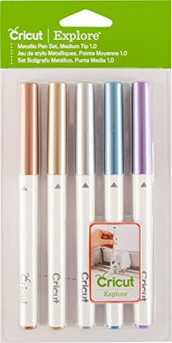 Cricut 2008406, Metallic Stiftesatz mit mittlerer Spitze, (5 Stück), One Size