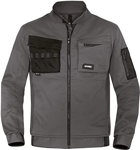 Uvex - Giacca da lavoro Echor con tasche spaziose, flessibile e robusta, grigio., XL