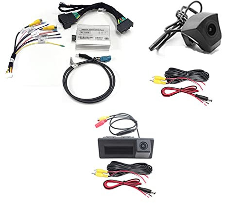 SFUOE Auto vorne hinten Kamera fit for Audi A6 C7 2009-2015. Mit MMI System-Backup-Kamera-Schnittstellen-Adapter-Screen-Decoder (Color Name : Rear front camera)