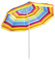 Master Grill JKB05 Parasol inclinable réglable en hauteur pour jardin, plage, fête, 200 cm Multicolore, multicolore, grand