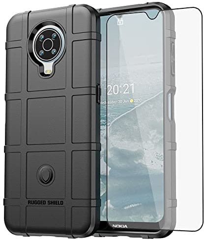 Asuwish Phone Case for Nokia G10/G20/6.3 with Tempered Glass Screen Protector Cover and Slim Thin Hard Mobile Film Cell Accessories Protective NokiaG10 NokiaG20 Android 11 TA-1334 Women Men Black
