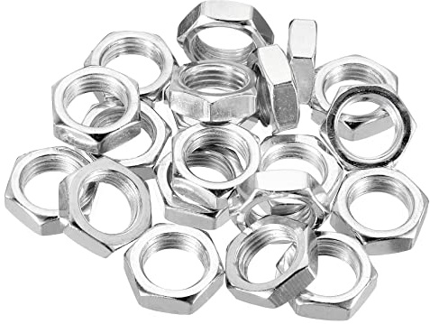 PATIKIL M16 x 1.5 Steel Hex Nuts, 20 Pack Metric Thread Zinc Plated Finished Hardware Nuts Screw Bolt Fasteners 7mm Height