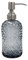 SDlumeiy 453.6 g Seifenspender mit 304 rostfreier Edelstahl-Pumpe, Küche, Badezimmer, nachfüllbarer Glas-Flüssigseifenspender für Handseife, Seife, Lotion(Grau)