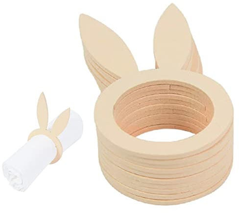 Fopytu 10 Pcs Ostern -serviettenringe Süße Hasen Serviettenring -serviettenschnallen Serviettenhalter Für Osterfeier Tischdekoration