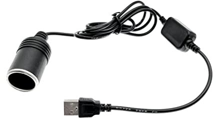 JZK 120 cm lang, 5 V USB-A-Stecker auf 12 V Auto-Zigarettenanzünder-Buchse, Konverter für Fahrrekorder, DVR, Dash-Kamera, GPS, Auto-Zigarettenanzünder, USB-Buchse für Dashcam