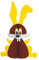 Deco Woerner Wabenpapier-Osterhase braun-gelb 44 x 70 cm Osterdekoration Hasen-Figur Papier-Hase