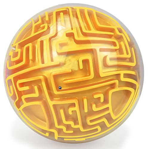 3D Labyrinth Ball Brain Teasers Spiele Schwerkraft 3D Puzzle Ball Spielzeug für Kinder Erwachsene, Gold Puzzle Spiele Ball Sphere Lernspielzeug Geschenke für Studenten Jugendliche Erwachse