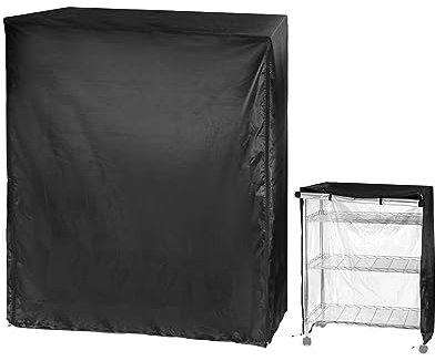 QWORK Lagerregal-Abdeckung, Drahtgitterabdeckung für Regal, 152,4 x 61 x 182,9 cm, 210D Oxford-Tuch, um das Regal sauber zu halten, für Ihr Zuhause, Büro, Lagerung und Garage, nur schwarze Abdeckung