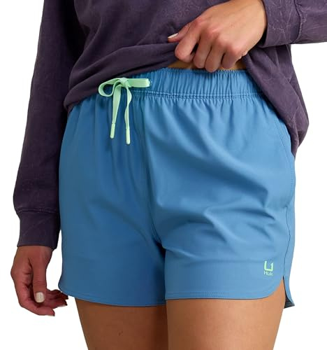 HUK Womens Pursuit Volley Short, Quick-Dry Fishing Shorts for Women, Quiet Harbor, Medium