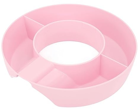 Alomejor Bandeja de Viaje Portavasos, Bandeja Portavasos de Plástico para Reuniones, Picnics, Vacaciones, Viajes (Rosa)