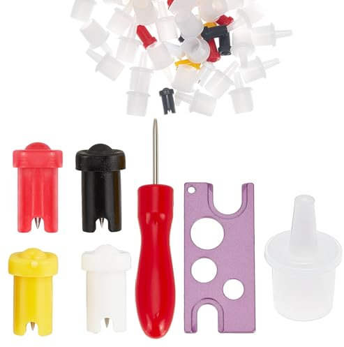 NICENEEDED 62 PCS Eyelash Glue Bottle Replacement Kit, Lash Glue Bottle Plugs Needles Nozzle Tips and Nozzle Remover, Eyelash Extensions Tools Set for Home Salon