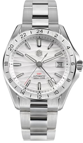 San Martin Herren-Armbanduhr, 39 mm, luxuriös, Business-Kleid, GMT-Uhr, NH34, automatisch, mechanisch, wasserdicht, Taucharmbanduhren