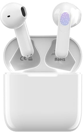NOBIS N3601 Wireless Earbuds, Intelligent Noise Cancelling, 40H Max Playtime, Touch Control, Earphones Compatible with Phone and Android, Idea for Listening Music and Phone Calls