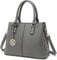 Miss Lulu Handtasche Damen Henkeltasche, Elegante Frau PU Leder Schultertasche, Riemen Top Griff Vintage Weiches Hobo-Taschen, Schultertasche mit abnehmbarem (Grau)