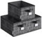 SONGMICS Aufbewahrungsbox 3er Set, zusammenklappbar, Stoffboxen aufbewahren, 30 x 20 x 15 cm, für Kleiderschrank, 2 Griffe, Etikette, für Schlafzimmer Wohnzimmer, tintenschwarz ROB415B01