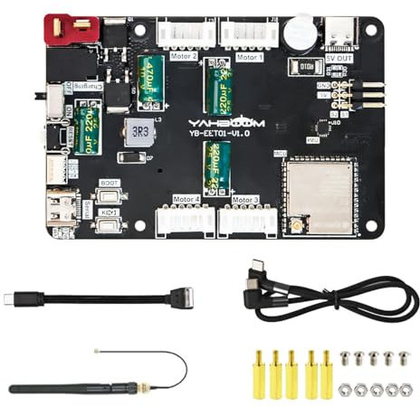 Yahboom Microros Driver Board ESP32 Development Board Supports Raspberry Pi 5/4B/Jetson Nano/Orin Nano/ROS WiFi Control, with ROS1/ROS2, 310 Motor, PWM Servo Controller, Electronic kit DIY