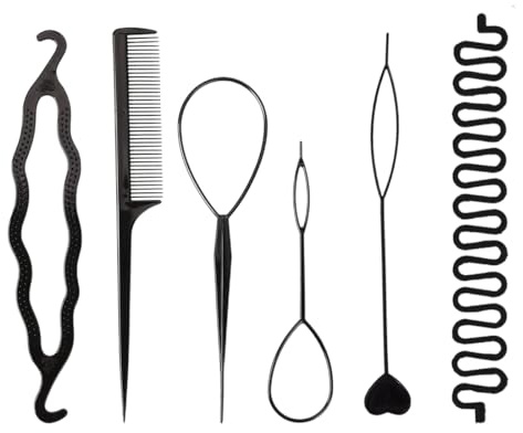 6 STÜCKE Kunststoff Magic Hair Braid Tail Styling Kit Pferdeschwanz Braid Maker Clip Tool Einfaches DIY Styling Zubehör Hair Pull Needle Hair Pins