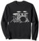Batterie acoustique. Original. Musique, Concert. Sweatshirt