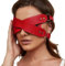 Gekreuzte Augenmaske SM Leder Augenbinde Augenmaske mit Nieten Sexy Augenbinde Ledermaske Erotische Halbmaske für Männer und Frauen Sexmaske Sexspielzeug Extreme Fetisch Bondage Sexspielzeug