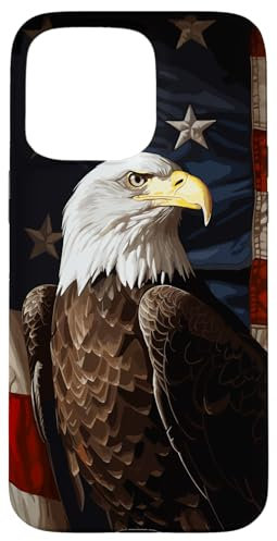 Patriotische | Amerikanische Flagge & USA-Flagge, Adler Hülle für iPhone 15 Pro Max