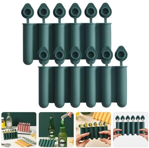 BESTonZON 2 Mini Bacs À Glaçons Avec Couvercle Mini Moule À Bâtons De Glace Longs Plateaux De Fabrication De Tubes De Glace En Silicone Moule À Bâtons De Glace Pour Bouteille D'eau Facile À