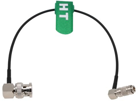 HangTon DIN 1.0/2.3 auf BNC 3G SDI Kabel für Blackmagic Kamera Video Assist Monitor DeckLink Hyperdeck Shuttle ATEM AJA kona, RG174/U 75 Ohm 60cm, Rechter Winkel