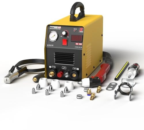 SUSEMSE Plasmaschneider Pilotzündung, IGBT Inverter Hochfrequenz-Plasmaschneider, 65 Amp Pilot Plasma Schneidemaschine - THUNDER 65 (230 V, Schneidstrom 20-65 A, Schneidleistung bis 18mm, 4-6 bar)