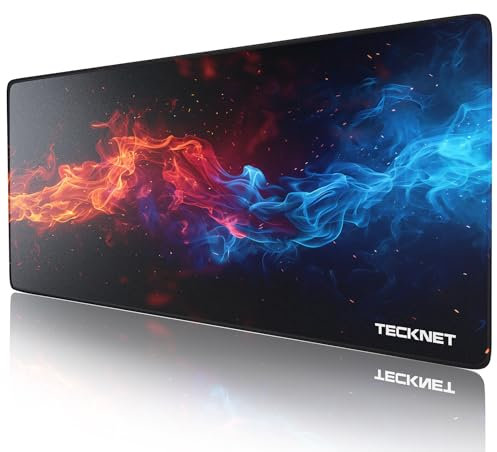 TECKNET Gaming Mouse Mat, 900x400x3mm Large Mouse Pad, Extended Waterproof Mousepad, Non-Slip Rubber Base-Smooth Cloth Surface-Compatible with Laser and Optical Mouse