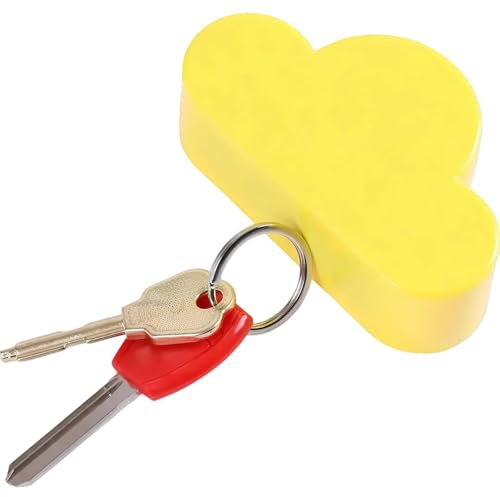 ZFFOZZ Cloud Magnetic Key Holder für die Wand, Stark Magnetisch, Um Mehrere Schlüssel und Schlüsselbunde Sicher Aufzuhängen(Yellow)